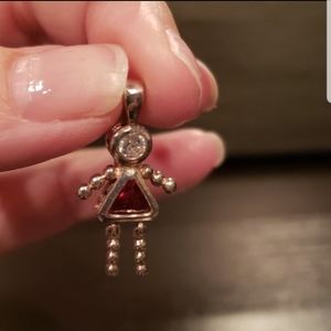 January birthstone necklace charm